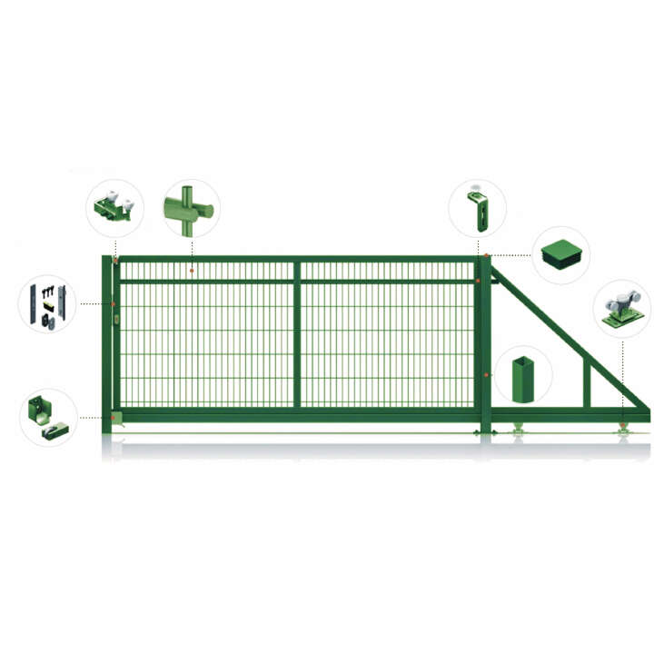 Schiebetor mit elektrischem Antrieb - Öffnungsrichtung Links